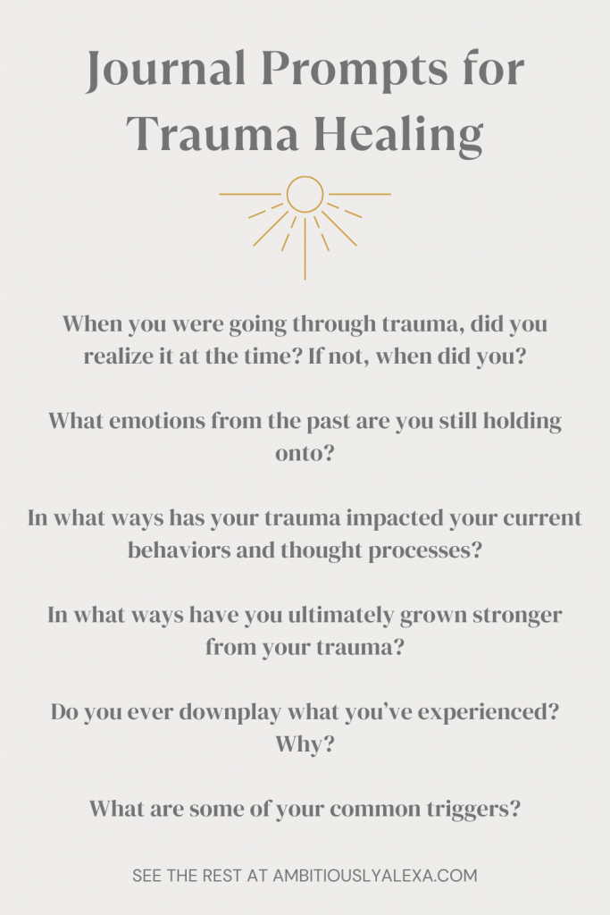 trauma processing journal prompts