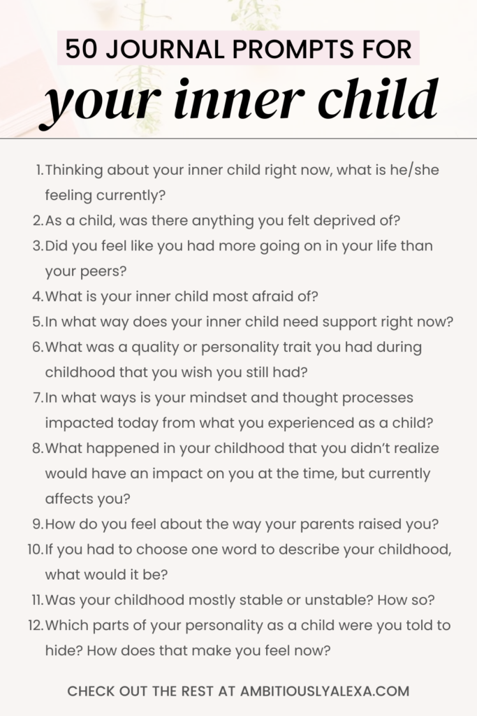 80 Insightful Inner Child Journal Prompts to Self-Heal - Ambitiously Alexa