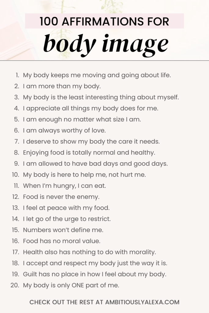 affirmations for body neutrality