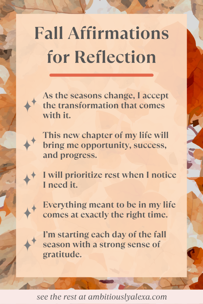fall positive affirmations