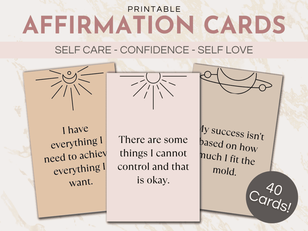 mindfulness affirmation cards