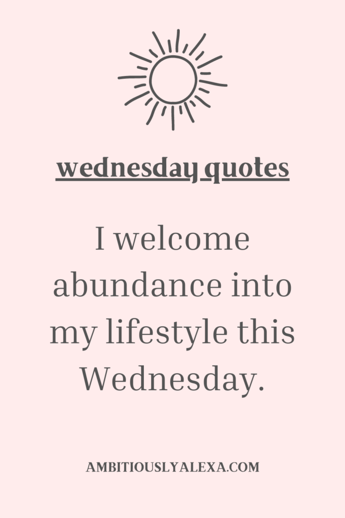 wellness wednesday affirmations