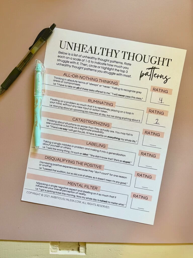 33 Best Therapy Worksheets for Adults (PDF Bundle!) - Ambitiously Alexa