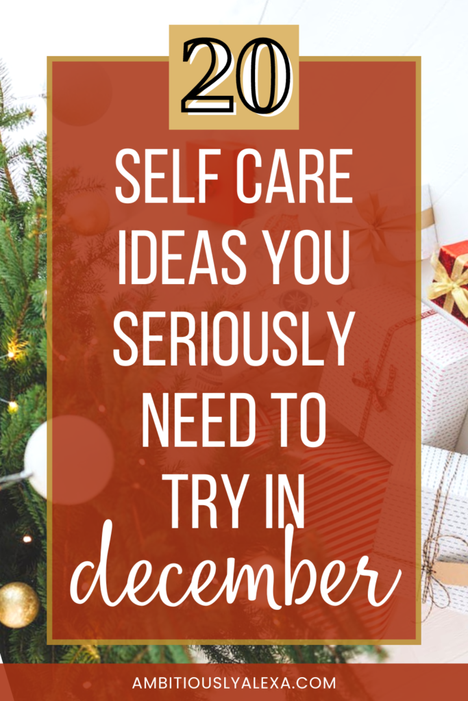 december self care calendar
