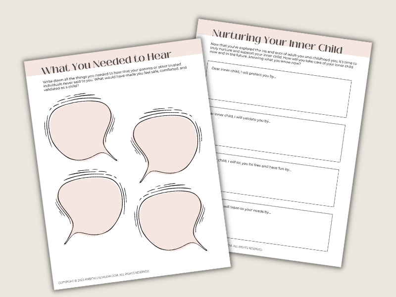 30+ Inner Child Worksheets for Healing and Happiness Ambitiously Alexa
