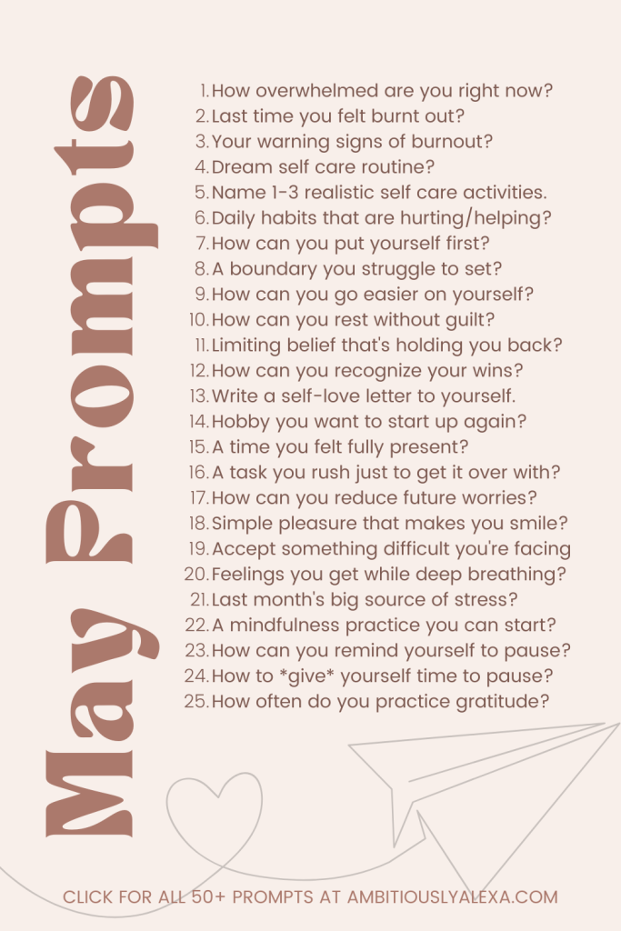 52 May Journal Prompts That Will Make Your Thoughts Blossom 