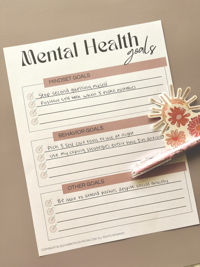 mental health journal printables