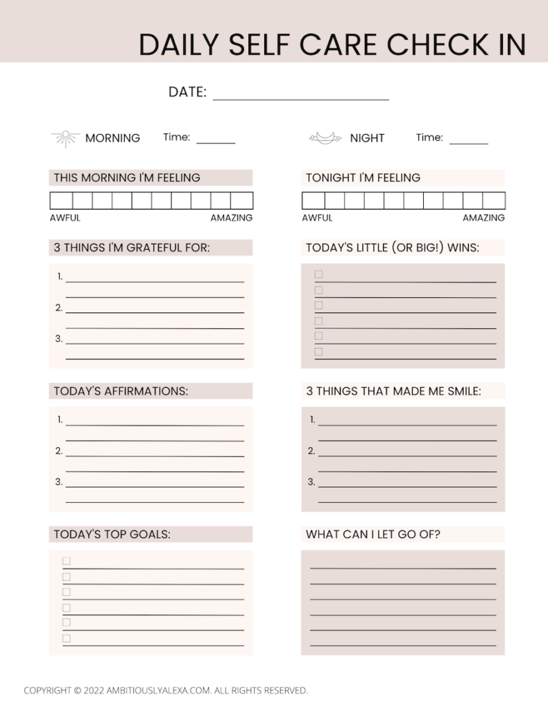 self-care-check-in-printable