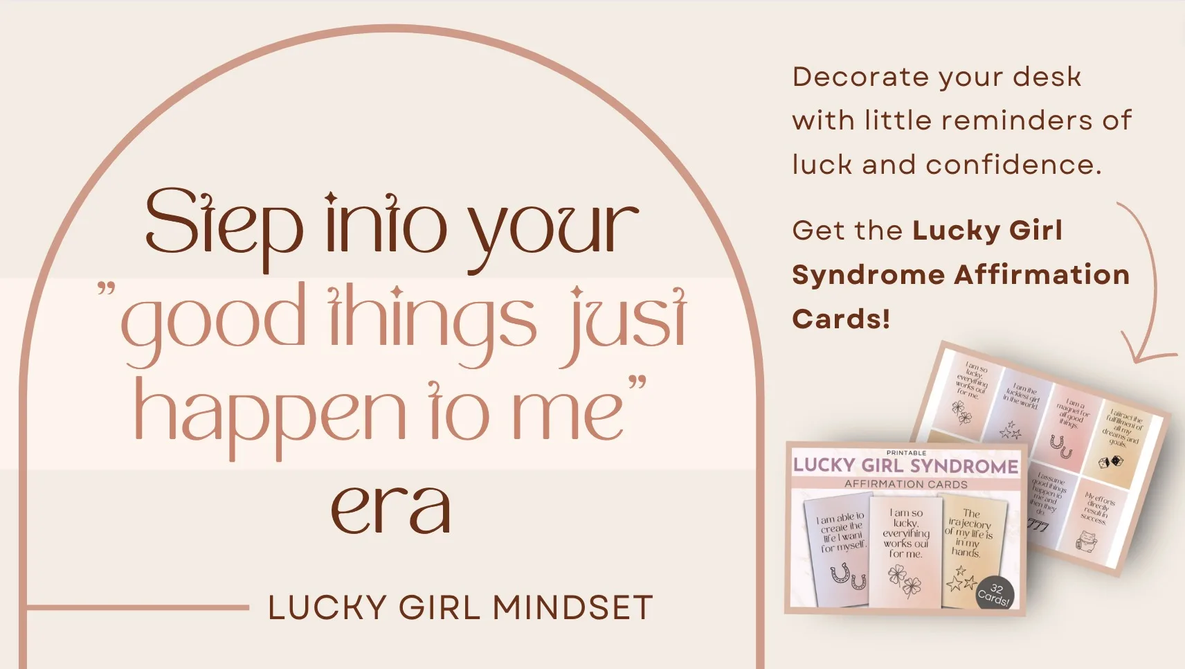 lucky girl syndrome affirmation cards