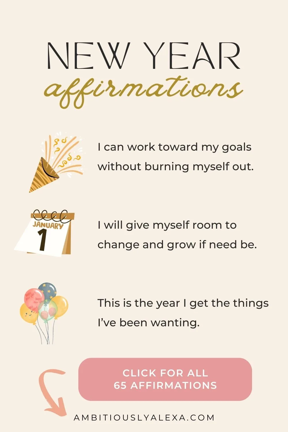 65 New Year Affirmations for a Happier 2024 Ambitiously Alexa